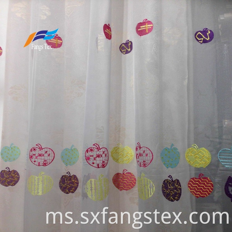 Wholesale Floral Embroidered Polyester Sheers Curtain Fabric